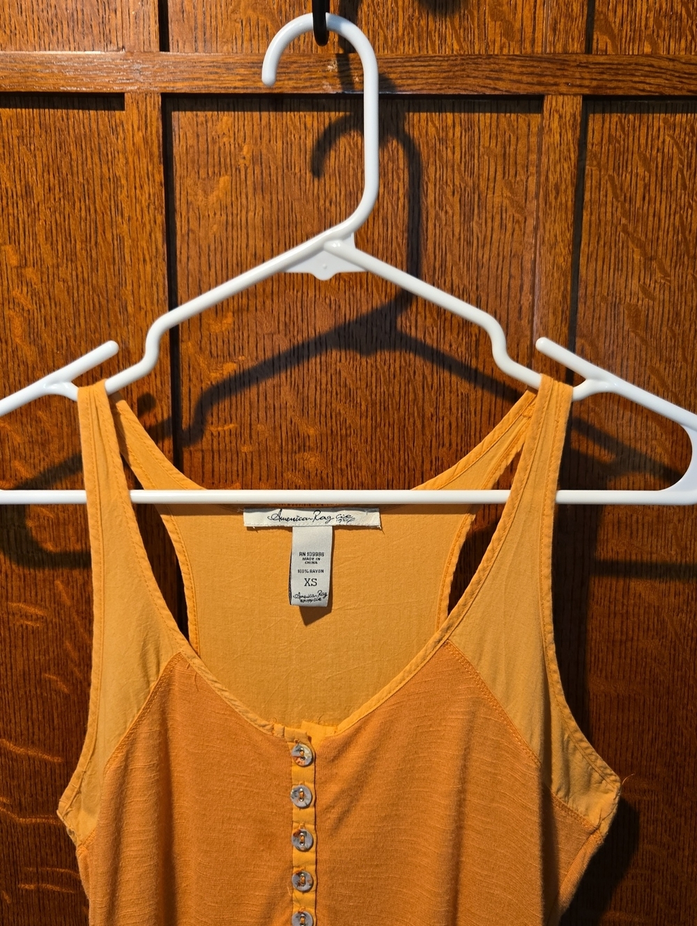 Size Xsmall Apricot Split-back Tank - Picture 3 of 8